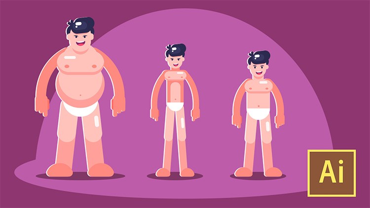 Learn Illustrator CC Create Simple Flat Vector Characters - Free Course Site