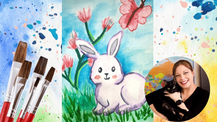 How to Paint a Cute Rabbit Using Watercolor for Beginner Art - Free Udemy Courses